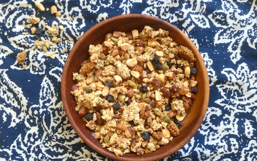 Granola maison aux graines, noix fruits secs temesira