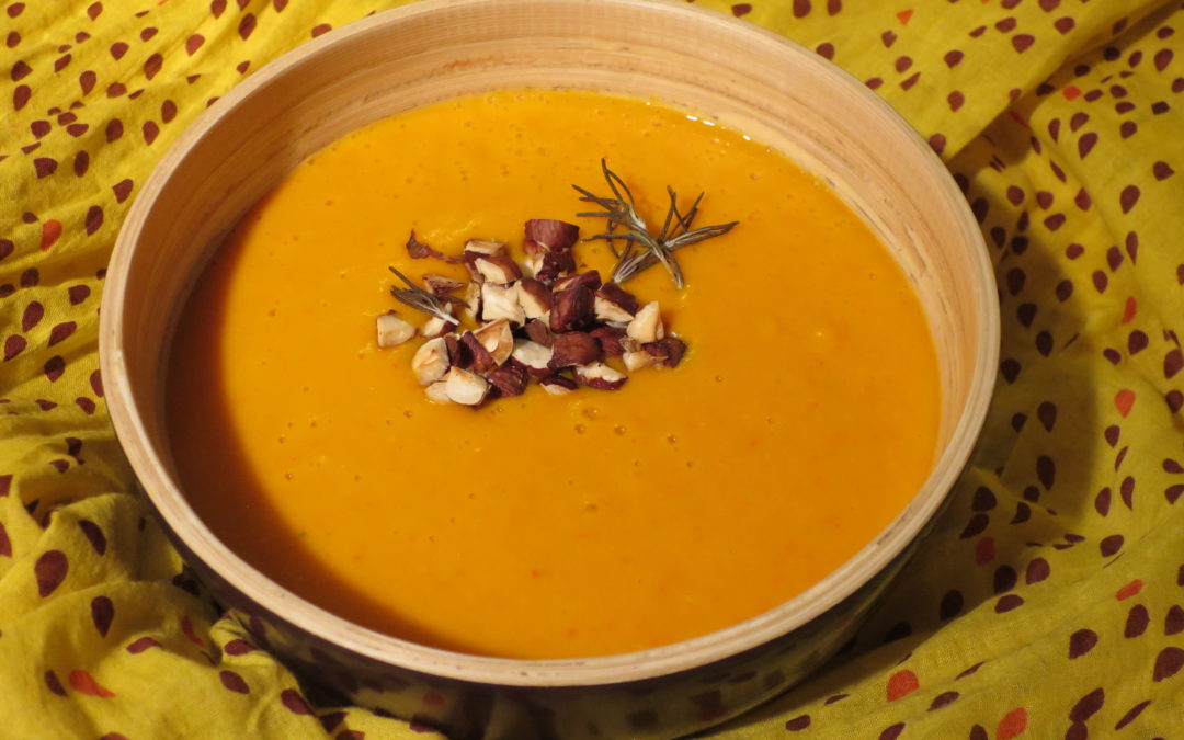 soupe potimarron coco noisette epices hiver temesira